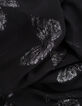 Robe longue noire jacquard lurex papillons Femme-8