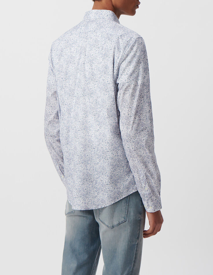Men&rsquo;s storm floral Liberty fabric SLIM shirt-3