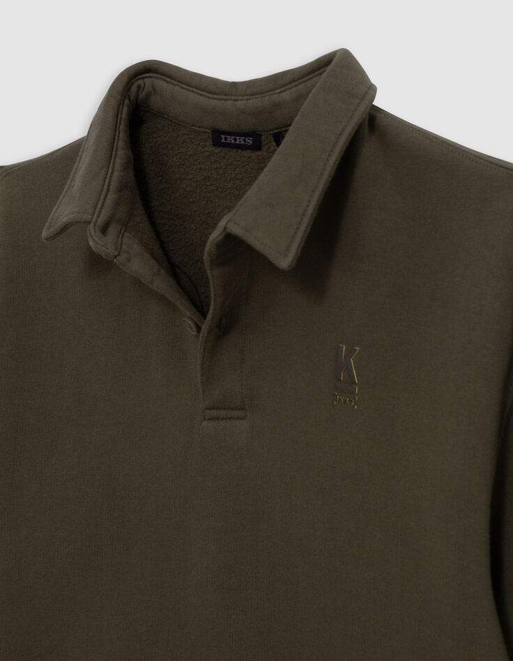 Sudadera caqui maxi mensaje bordado espalda niño-4 Sudadera caqui maxi mensaje bordado espalda niño-4