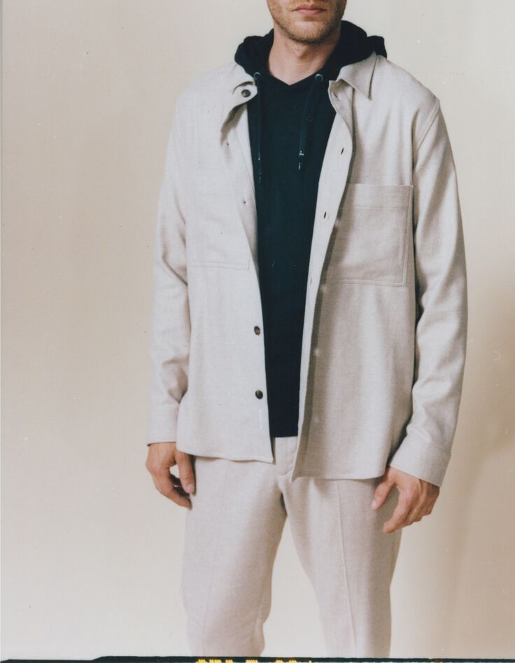 Surchemise REGULAR naturel façon flanelle Homme-8 Surchemise REGULAR naturel façon flanelle Homme-8