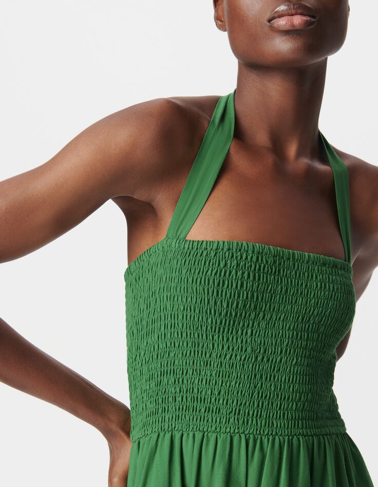 Strapless jurk met gesmokte rug Dames-2