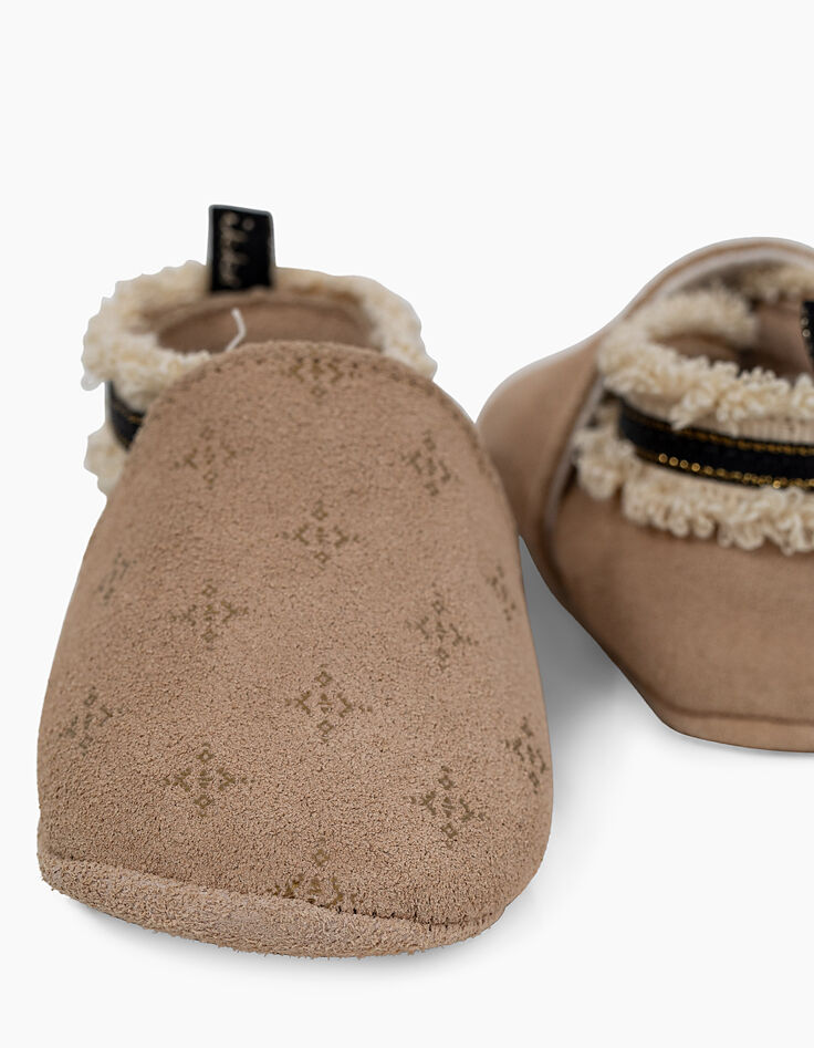 Zapatos oro cuero estampado gráfico étnico bebé niña-5
