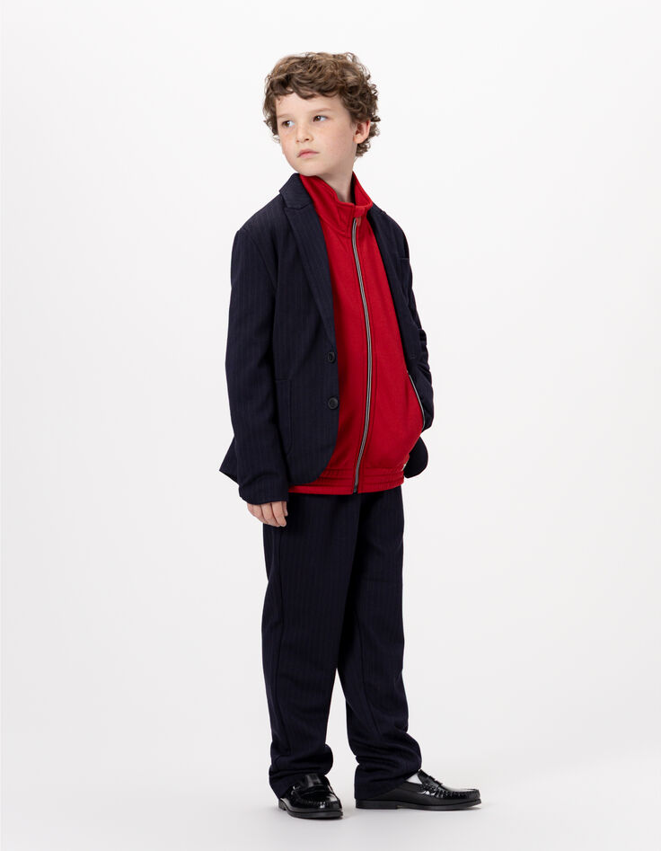 Boys’ navy pinstripe suit jacket-2 Boys’ navy pinstripe suit jacket-2