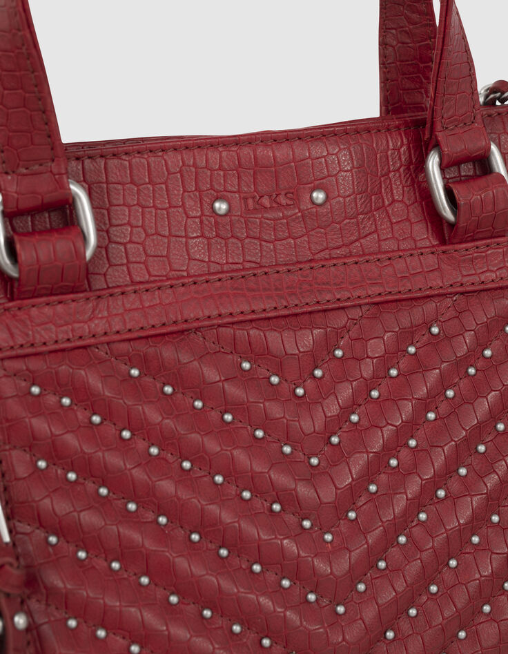 Bolso cab&aacute;s 1440 Medium cuero rojo cocodrilo mujer-2