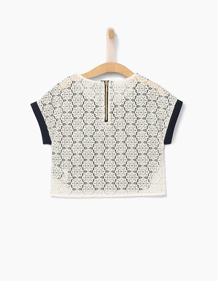 Robe 2 en 1 navy avec top cropped fille-7