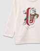 Camiseta crudo algodón perro-jugador de rugby niño-4