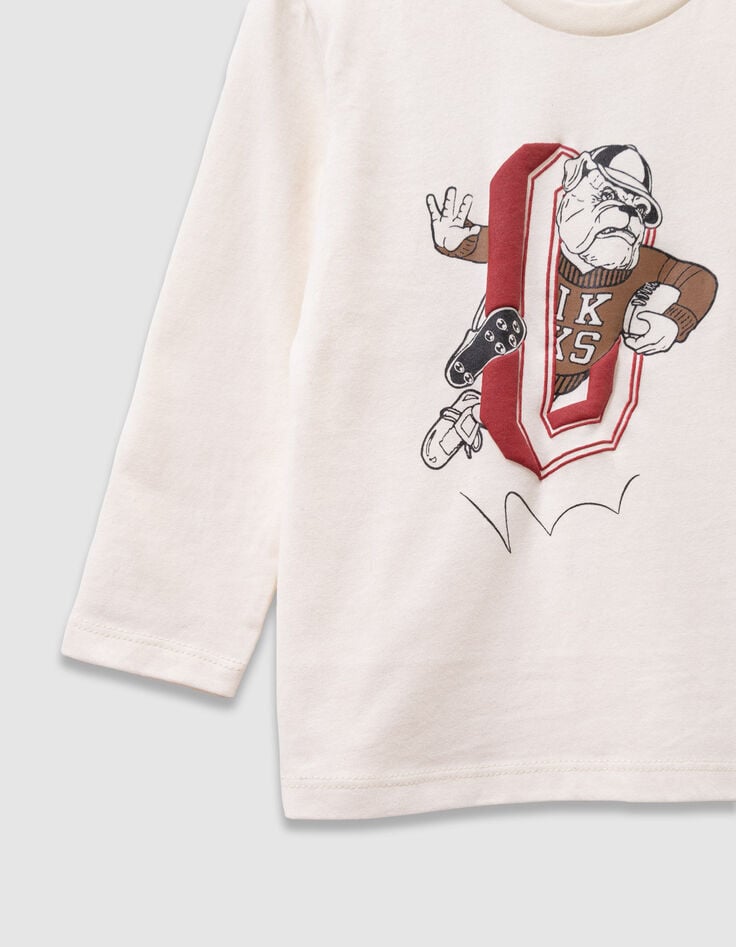 Camiseta crudo algodón perro-jugador de rugby niño-4 Camiseta crudo algodón perro-jugador de rugby niño-4