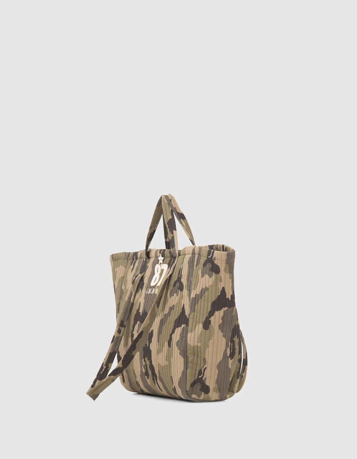 Oversize-Damencabastasche aus Boutis mit Camouflageprint - IKKS