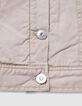 Beige Mädchenjacke aus gefüttertem Stoff-4