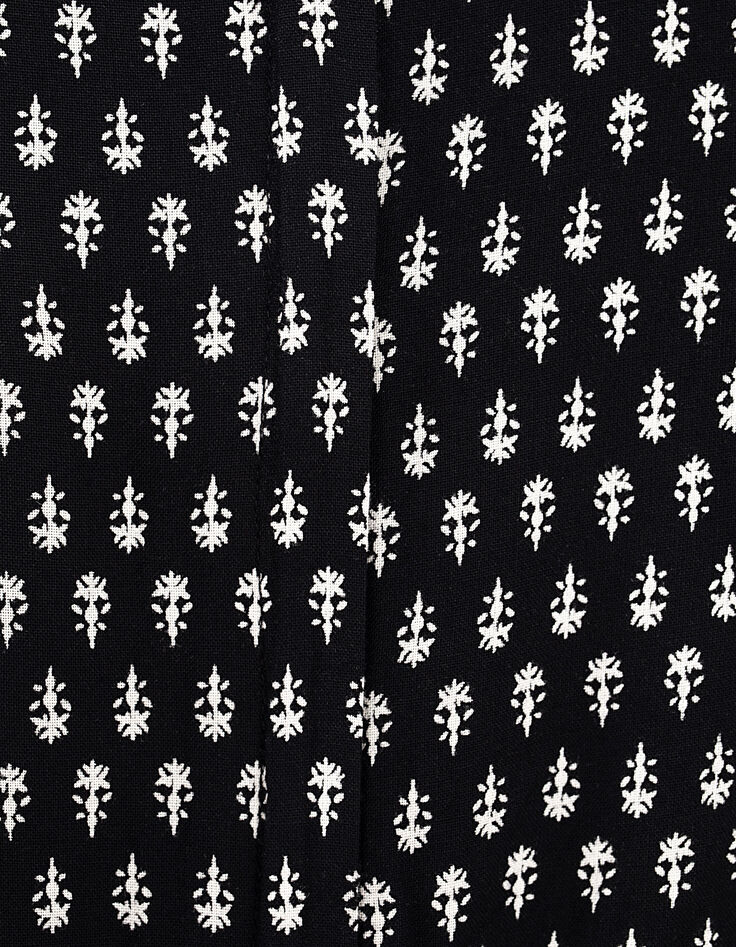 Mono largo negro estampado étnico minimalista niña-6