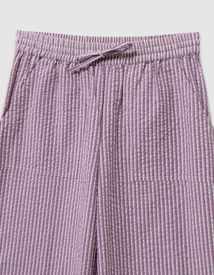 Pantal&oacute;n parma estampado seersucker rayas para ni&ntilde;a-2