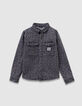 Sobrecamisa vaquera gris leopardo niño-1