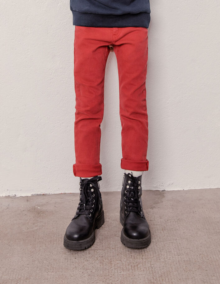 Boys’ medium red slim jeans - IKKS