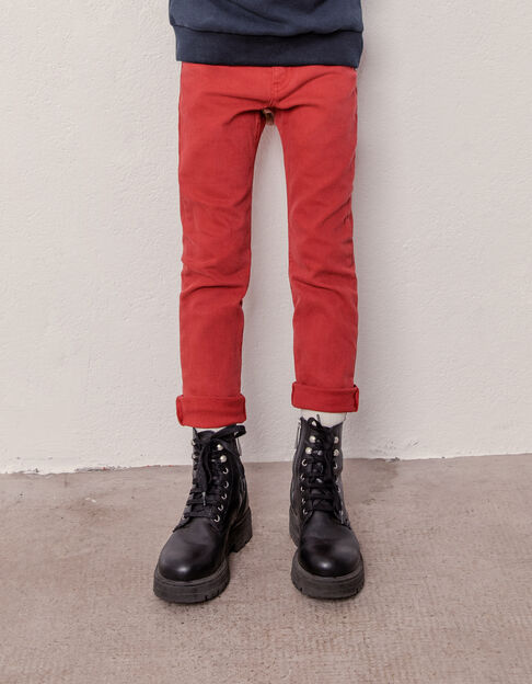 Boys’ medium red slim jeans