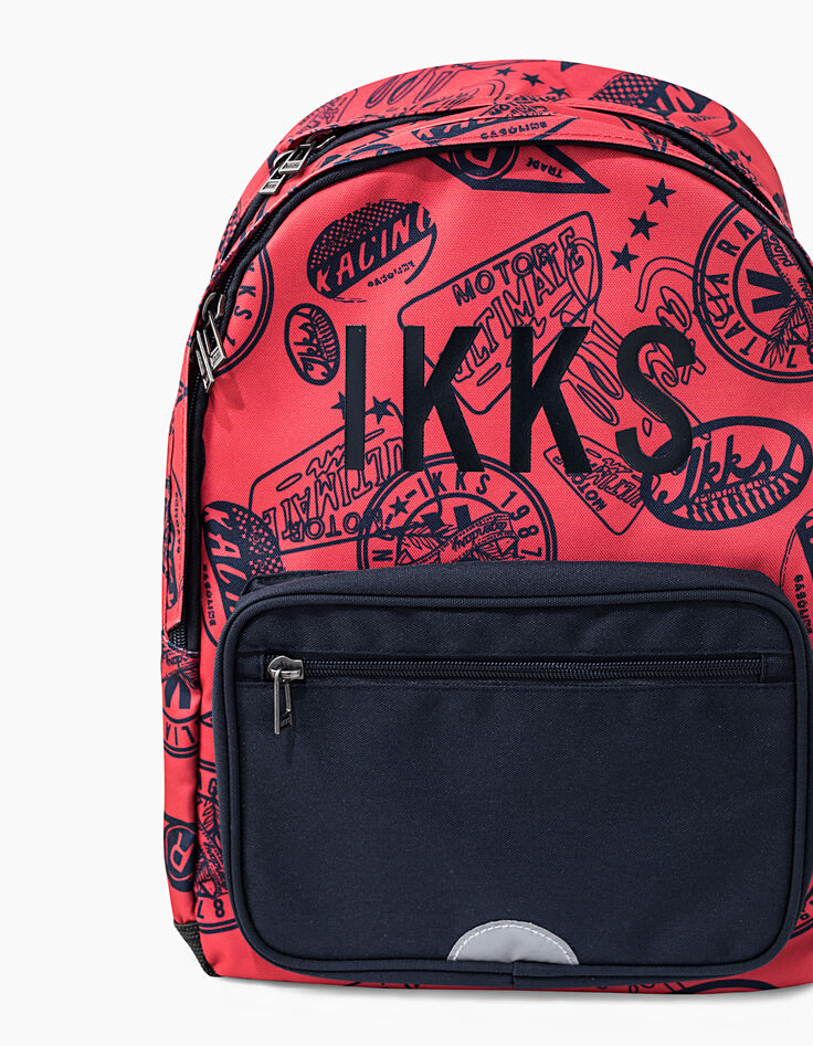 Boys' red IKKS backpack -4