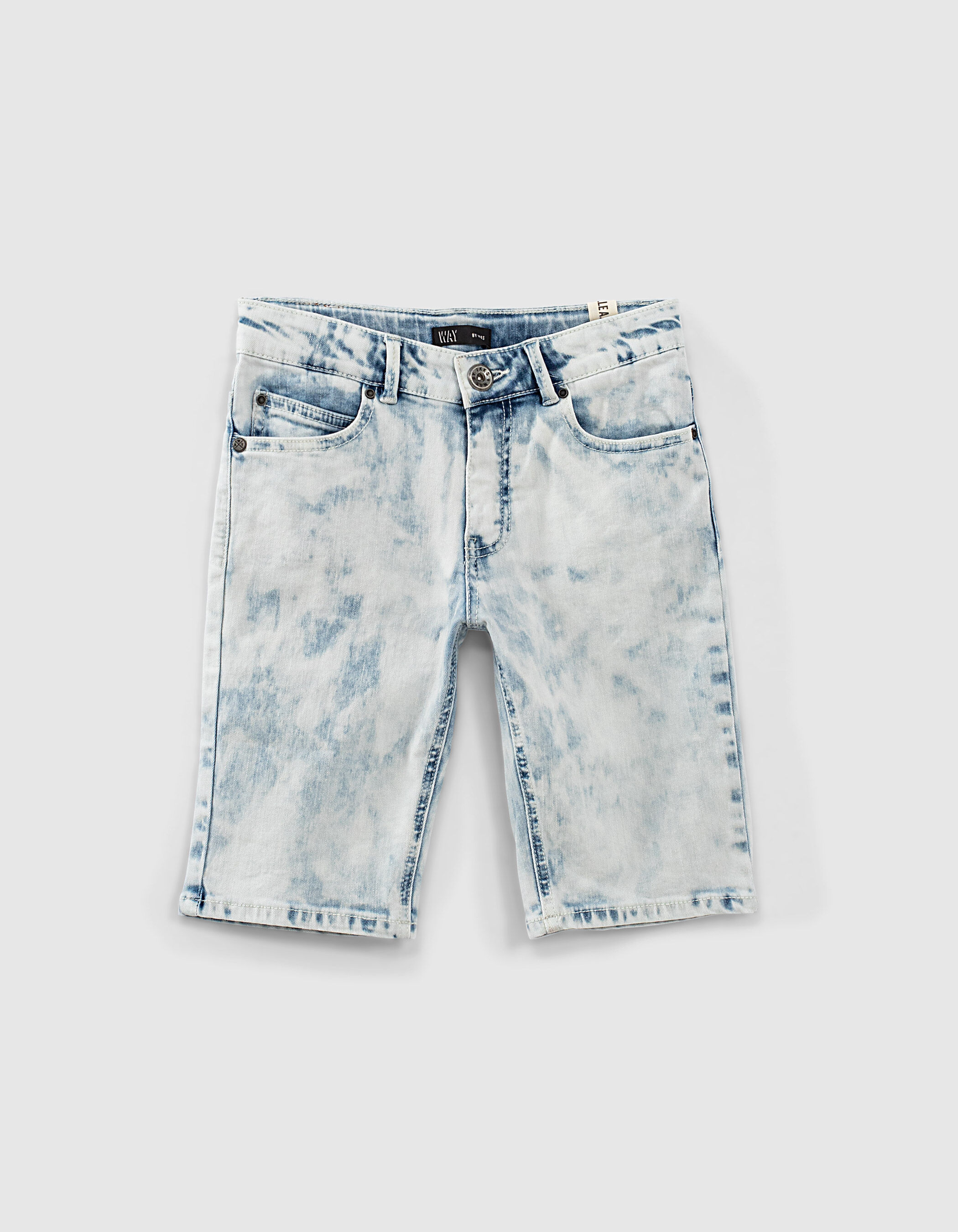 Boys' bleached blue stonewashed organic 