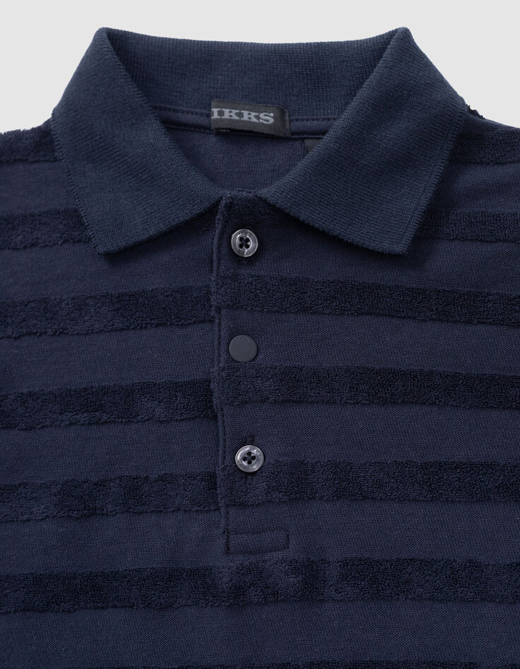 Marines Jungen-Poloshirt, Biobaumwolle, Streifen, Frottee-2