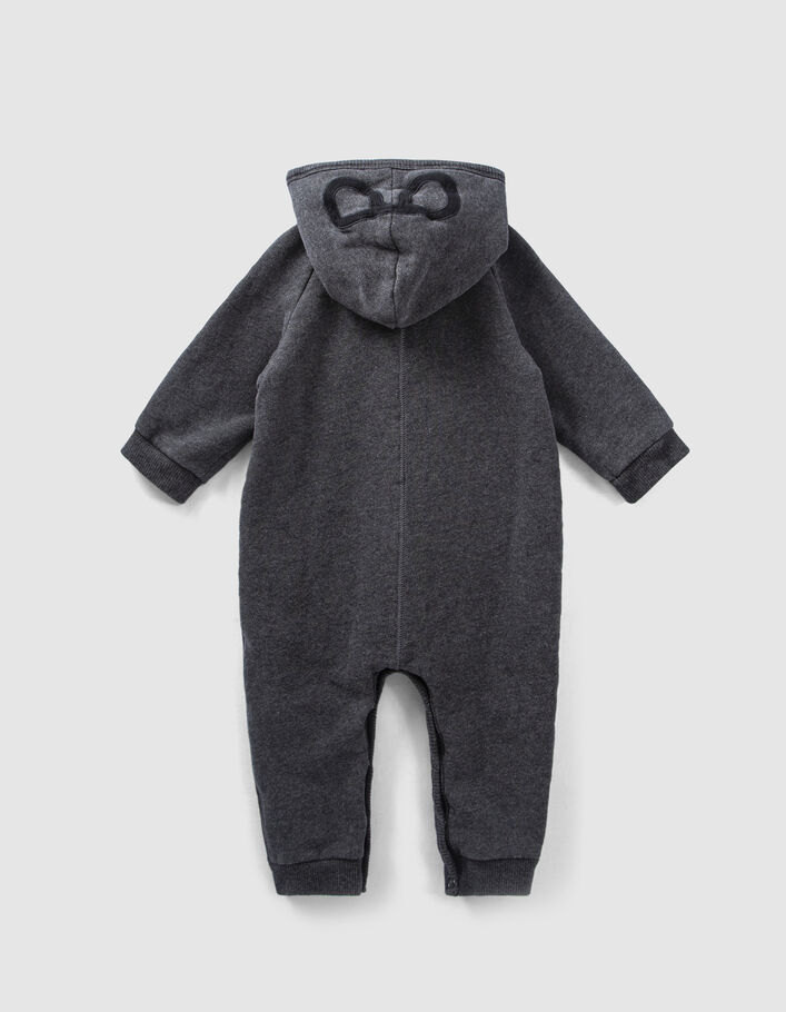 Gechineerd grijze jumpsuit met kap biosweatstof baby’s - IKKS