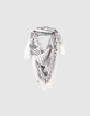 Girls&rsquo; off-white Paisley print satiny square scarf-1