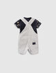 Set aus gestreifter Latzhose und T-Shirt für Babyjungen-2