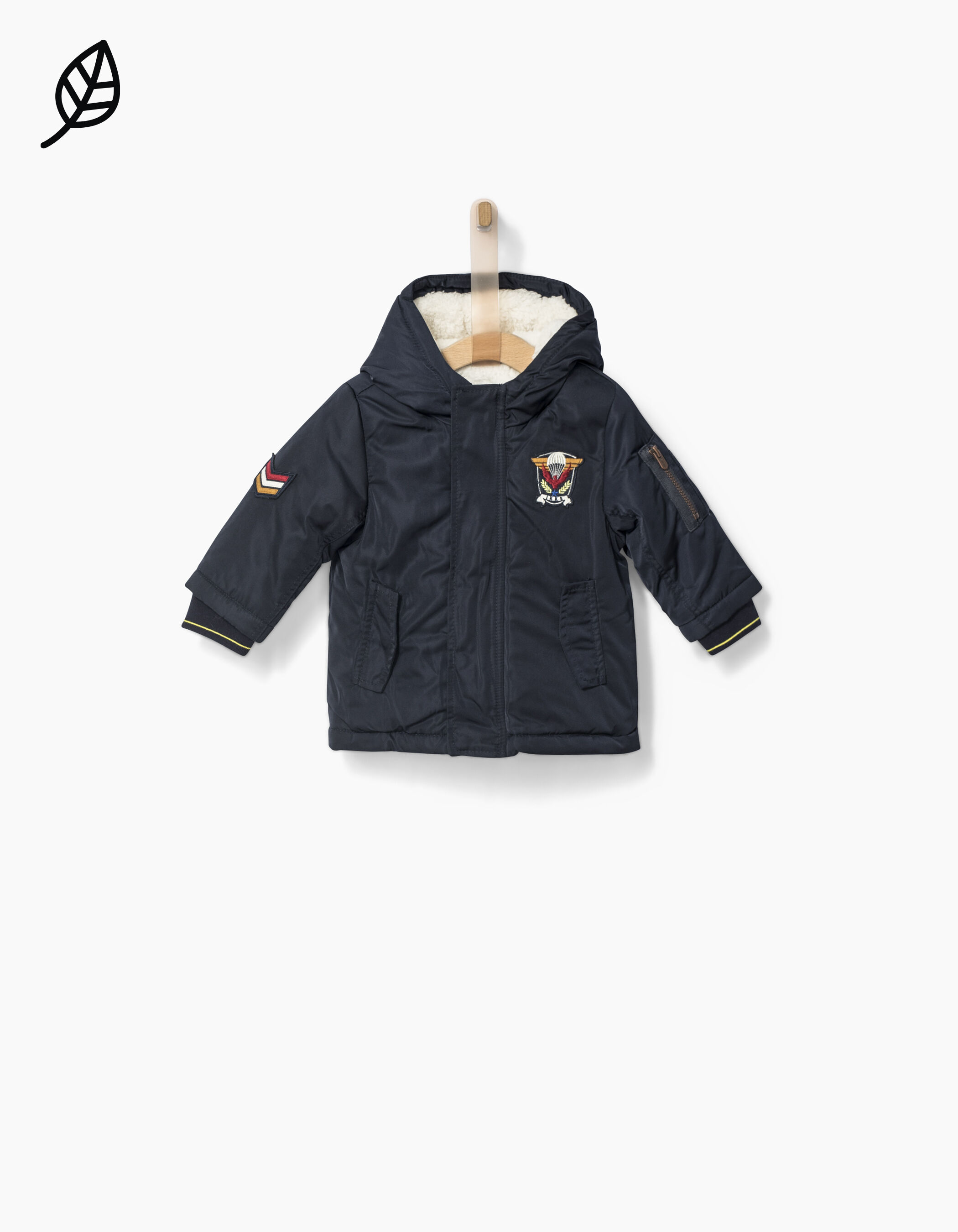 Baby boys navy parka