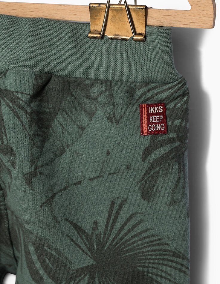 Pantalon molleton kaki tropical bébé garçon -4