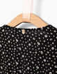 Combi short noir à imprimé pois revisité fille-5