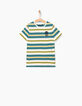 Camiseta blanco roto con rayas niño -2