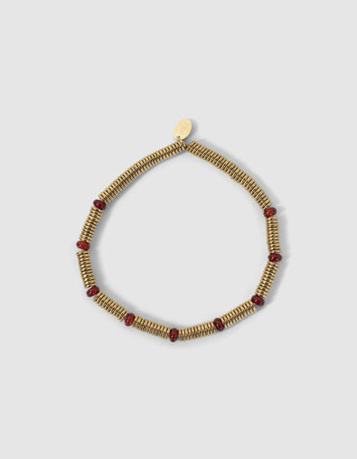 Women’s gold-tone bracelet with Carnelian stone - IKKS