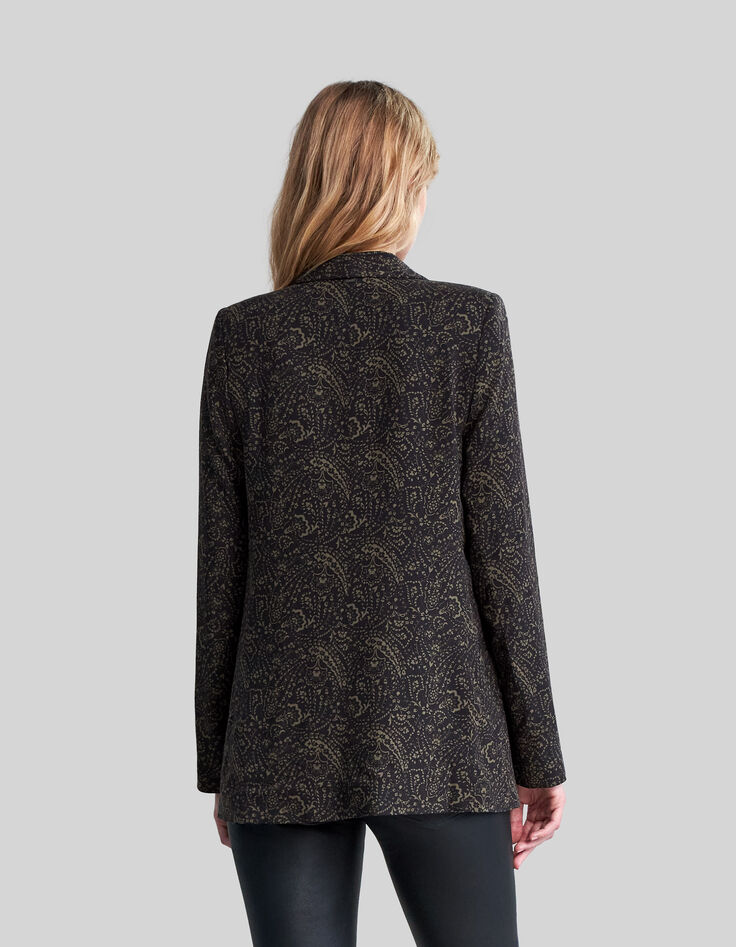 Chaqueta caqui LENZING&trade; ECOVERO&trade; cachemira floral Mujer-3
