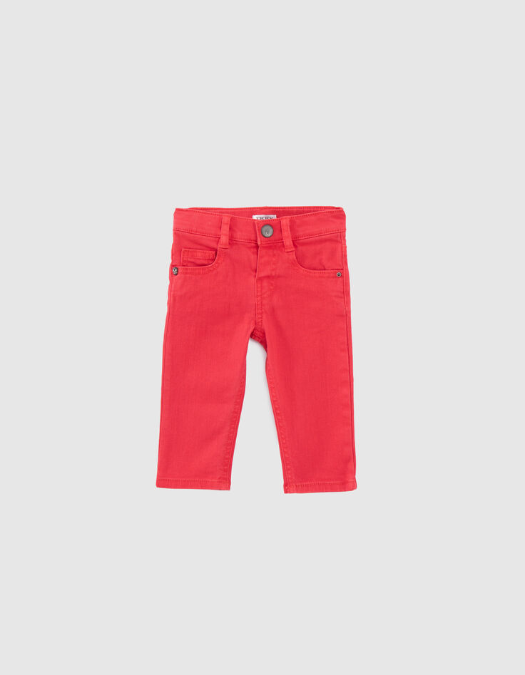 Baby boys’ faded red jeans-1