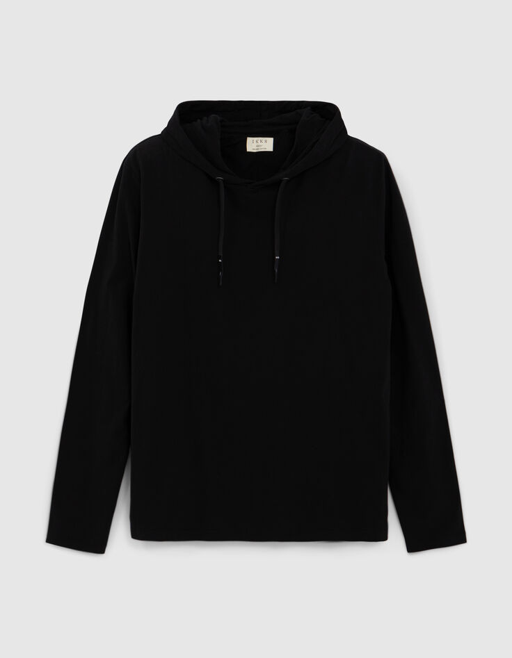 T-shirt gris manches longues à capuche Homme-5 T-shirt gris manches longues à capuche Homme-5