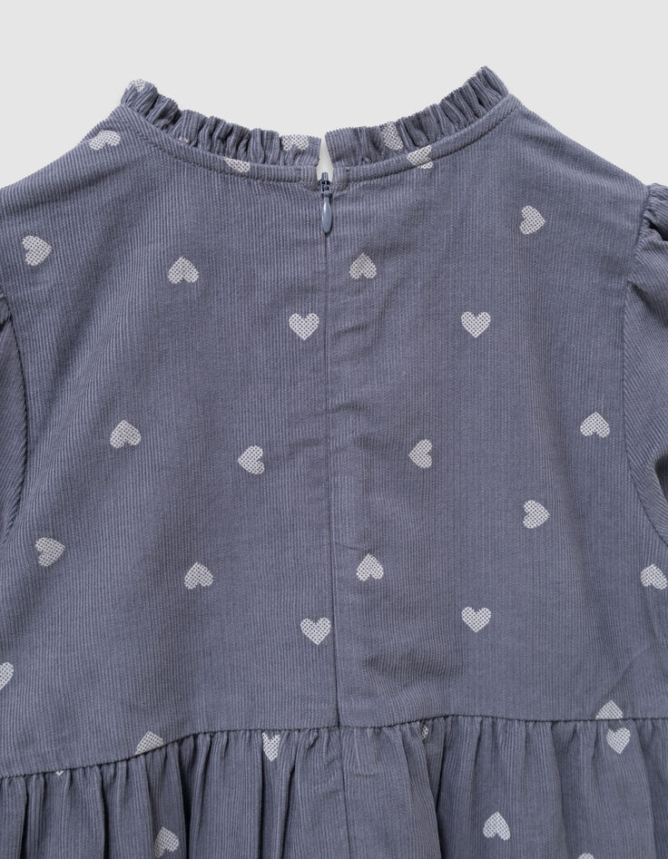 Girls’ 2-in-1 blue velvet parka and gilet-7
