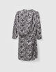 Women’s off-white satin dress with graphic python print-6