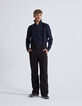 Men's black IKKS x DUVILLARD ski trousers with braces-1