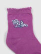 Chaussettes &eacute;crues, mauve et dor&eacute;es b&eacute;b&eacute; fille-4
