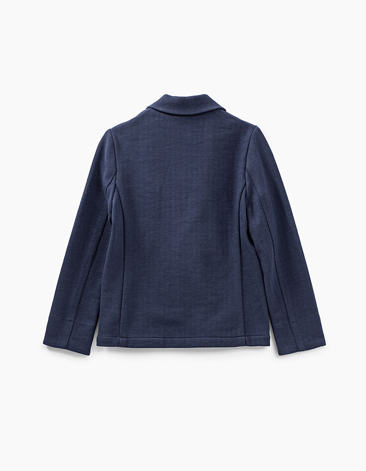 Navy tricot colbert jongens-5