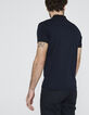 Polo marine col mao homme -3