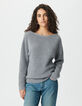 Graue Damen-Wendestrickjacke vorne/hinten-2