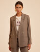Veste de tailleur beige motif pied-de-puce EMMA I.Code-3