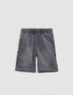Graue Jungen-JOGGER-LOOSE-Bermudas, Waterless-4