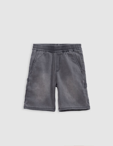 Graue Jungen-JOGGER-LOOSE-Bermudas, Waterless - IKKS