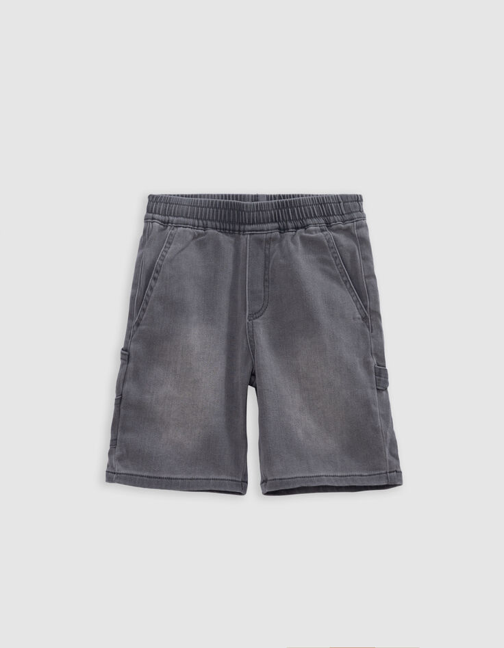 Graue Jungen-JOGGER-LOOSE-Bermudas, Waterless-4