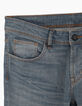 Men's blue slim jeans-4