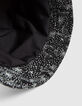Boys’ black organic cotton sun hat with exotic leaf print-5