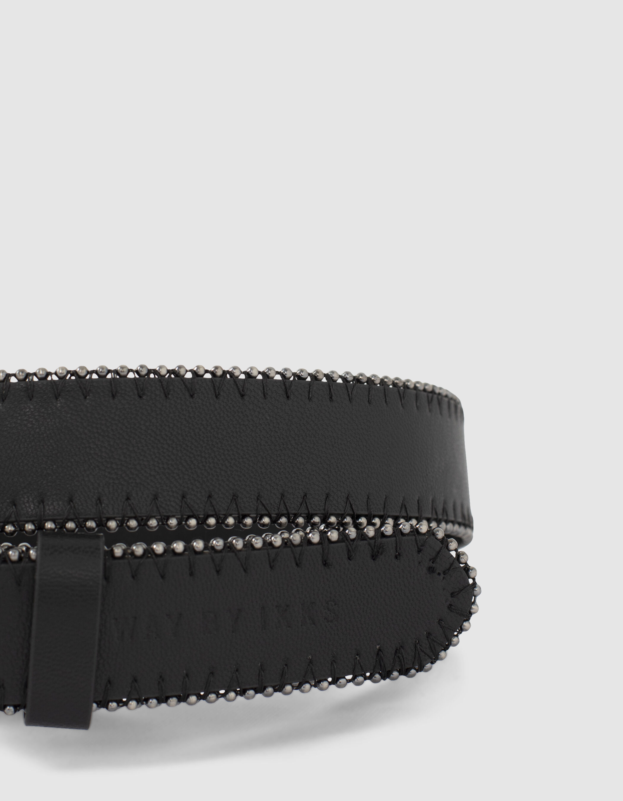 Ceinture noire avec boucle gravee fille IKKS