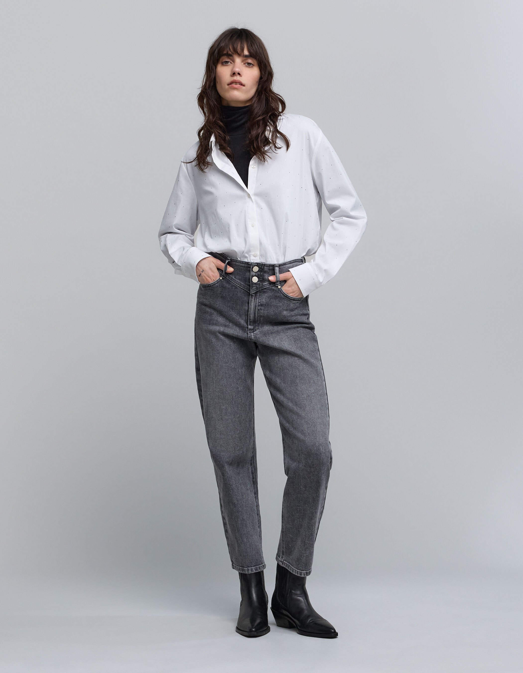 Chemise blanche ikks femme sale