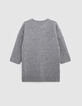 Robe pull gris tricot jacquard lurex fille-3