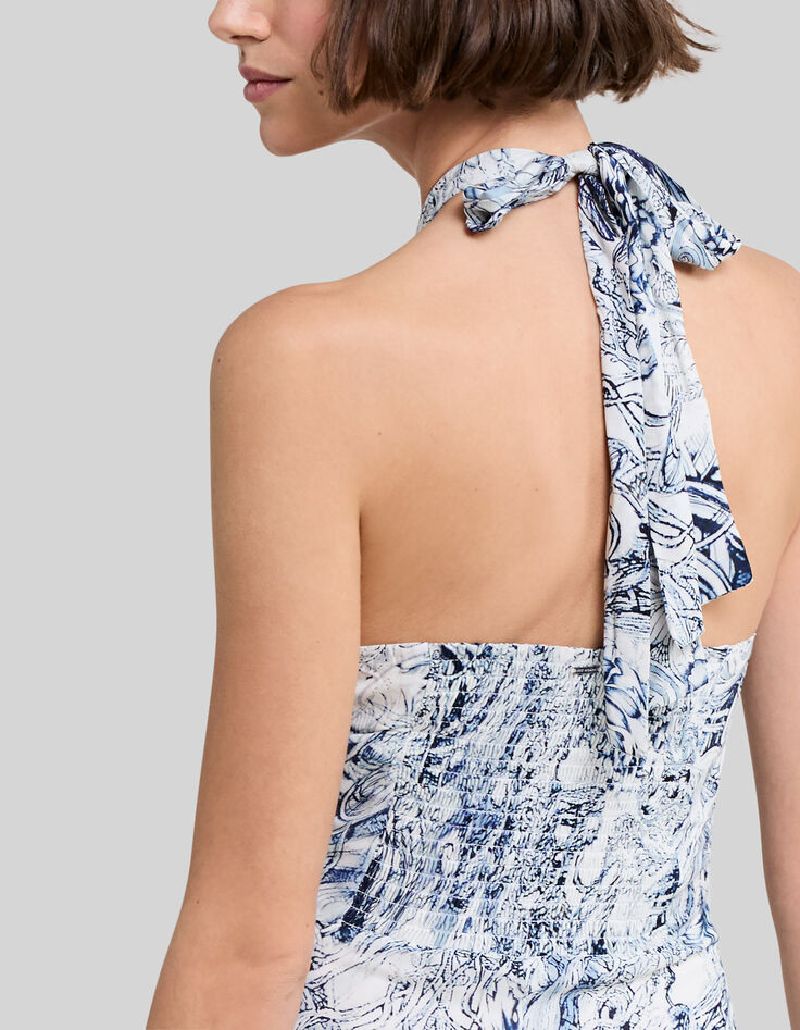 Robe écrue LENZING™ ECOVERO™ imprimé tatoo Femme-5