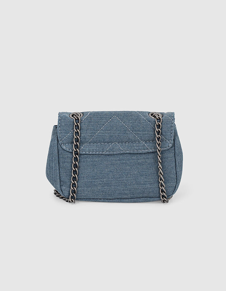 Bolso bandolera blue grey acolchado bordado niña-3